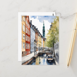Cartão Postal Cores d'água de Copenhagen