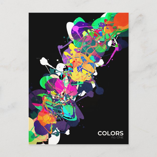 Cartão Postal Cores de mídia mista 1 (Frente)