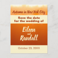 Cores de outono Laranja Salva a Data