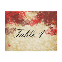 Cores de queda: Número da tabela de ramificação ve