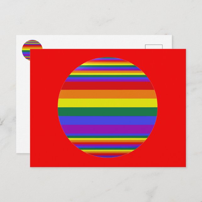 Cartão Postal Cores do Orgulho LGBT (Frente/Verso)