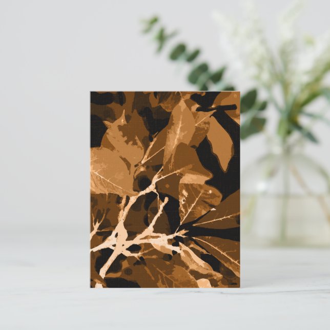 Cartão Postal Cores do outono, folhas 6 (Em pé/Frente)