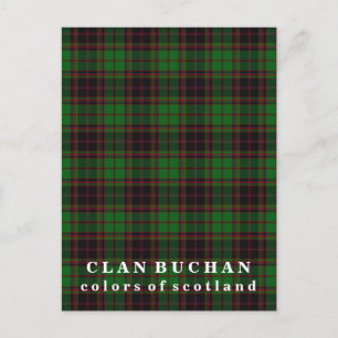 Cartão Postal Cores do Scotland Clan Buchan Tartan