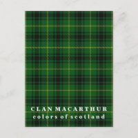 Cores do Scotland Clan MacArthur Tartan