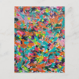 Cartão Postal Cores e expressões em tintas acrílicas