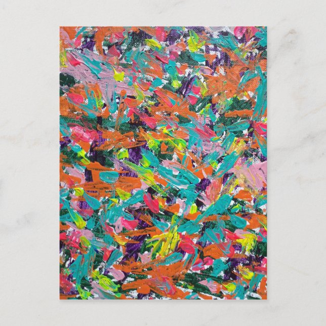 Cartão Postal Cores e expressões em tintas acrílicas (Frente)