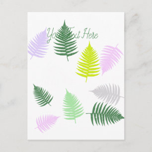 Cartão Postal Cores Pastel Sorte Felce