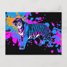Corey Tiger 80 Retro Paint Splatter Tiger