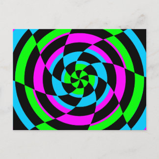 Cartão Postal Corey Tiger 80s Vintage Op Art