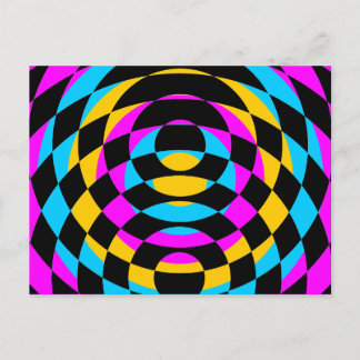 Cartão Postal Corey Tiger 80s Vintage Op Art