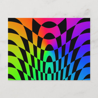 Cartão Postal Corey Tiger 80s Vintage Op Art