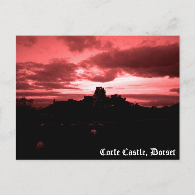 Cartão Postal Corfe Castle (Frente)