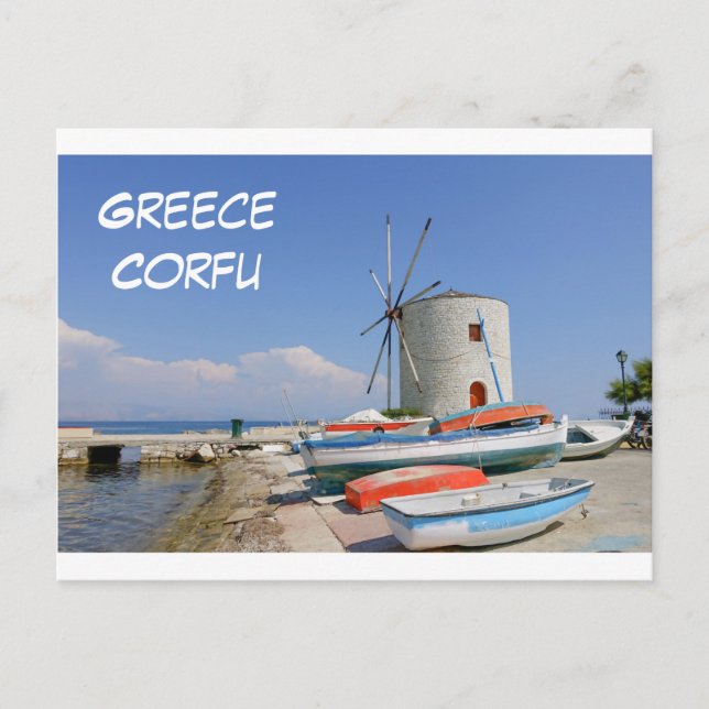 Cartão postal Corfu grécia (Frente)