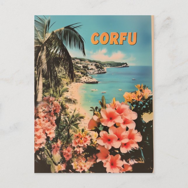 Cartão Postal Corfu vintage (Frente)
