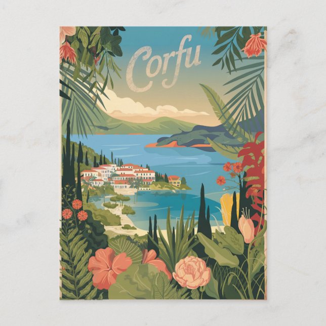 Cartão Postal Corfu vintage (Frente)