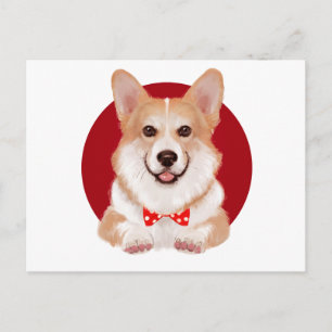 Cartão Postal Corgi