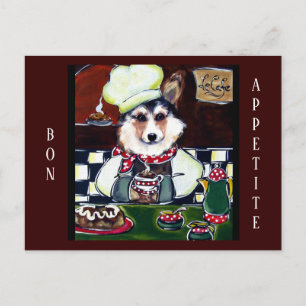 Cartão Postal Corgi Chef