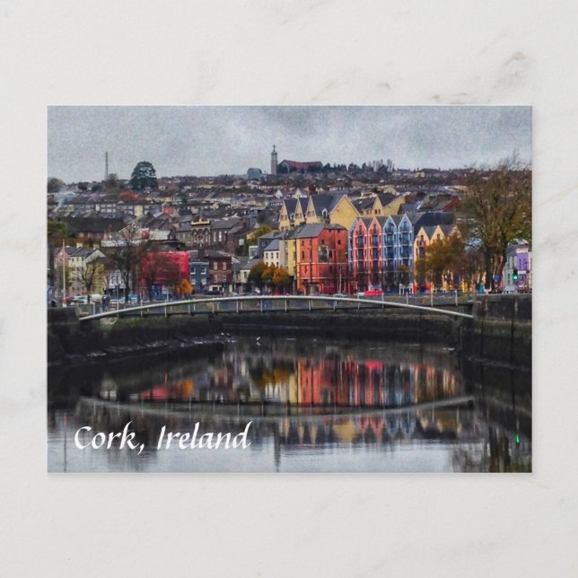 Cartão Postal Cork Ireland, Colors in Winter Postcard (Frente)