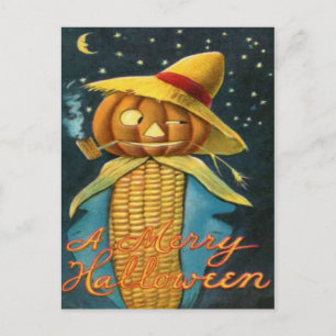 Cartão Postal Corn Cob Scarecrow
