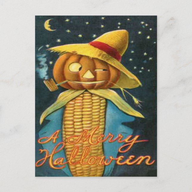 Cartão Postal Corn Cob Scarecrow (Frente)