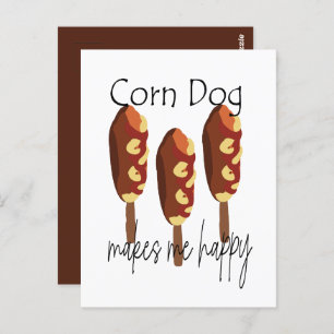 Cartão Postal Corndog Me Faz Feliz
