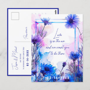 Cartão Postal 💍 Cornflower e Elegância Lavanda