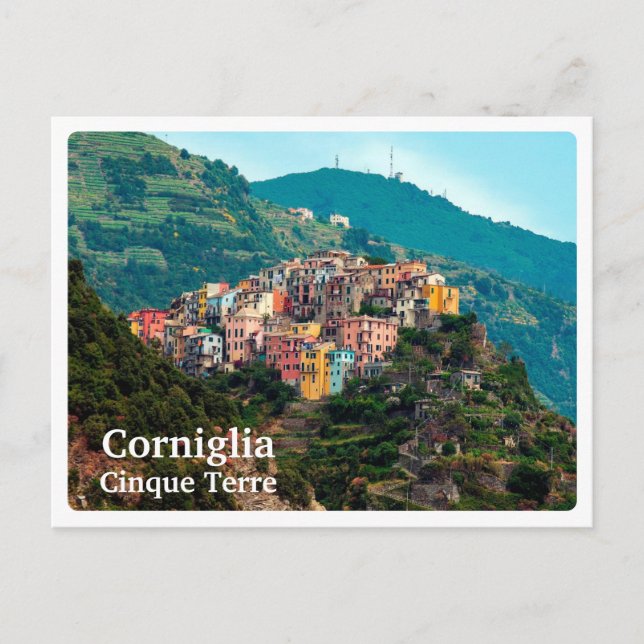 Cartão Postal CORNIGLIA - Cinque Terre - Itália - PANORAMA (Frente)