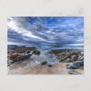 Cartão Postal Cornish Beach Breaking Waves