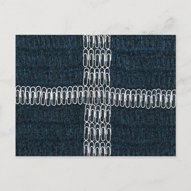 Cartão Postal Cornish Flag of Paperclips (Frente)