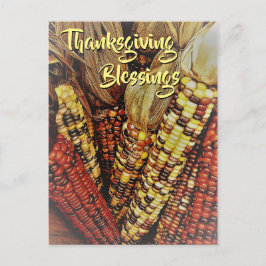 Cartão Postal Corno Indiano Colorido Foto 2 Ação de Graças