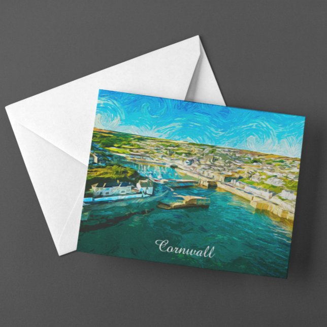 Cartão Postal Cornwall England Coastal Scenery Oil Paint (Cornwall England Coastal Scenery Oil Paint Postcard)