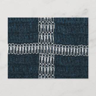 Cartão Postal Cornwall Flag of Paperclips