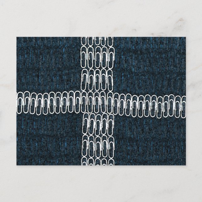 Cartão Postal Cornwall Flag of Paperclips (Frente)