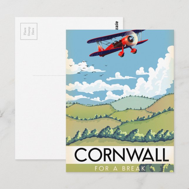 Cartão Postal Cornwall Para um Intervalo (Frente/Verso)