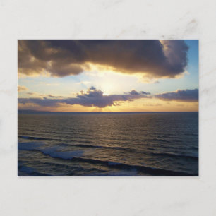 Cartão Postal Cornwall Sunset Perto Do Santo Agnes Polblack Coun