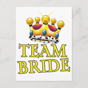 Cartão Postal Coroa de casamento da Equipe da Noiva