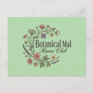 Cartão Postal Coroa de Flores Silvestres Estéticas