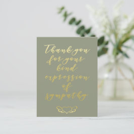 Cartão Postal Coroa de Ouro Elegante - Obrigado pela Sua Simpati