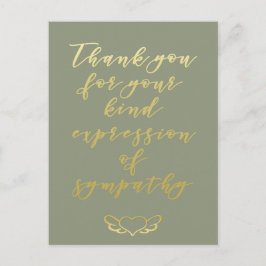 Cartão Postal Coroa de Ouro Elegante - Obrigado pela Sua Simpati