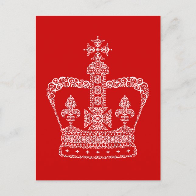Cartão Postal Coroa de Rei ou Rainha (Frente)