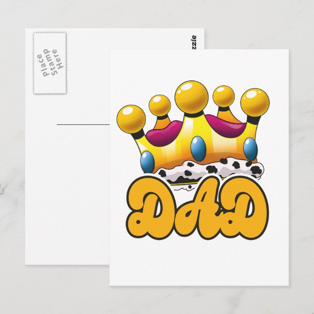 Cartão Postal Coroa do Rei Pai (Frente/Verso)