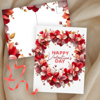 Coroa Floral Romântica Rosa Vermelho Coração Dia d