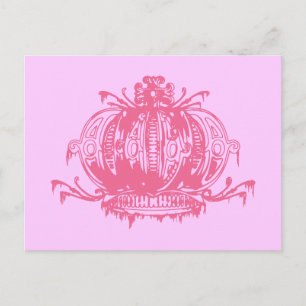 Cartão Postal Coroa Gótica Diminuída Rosa