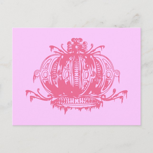 Cartão Postal Coroa Pink Gótica Em Decadência (Frente)