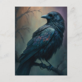 Cartão Postal Coroa Solitária Ilustrada de Pastel Gótico