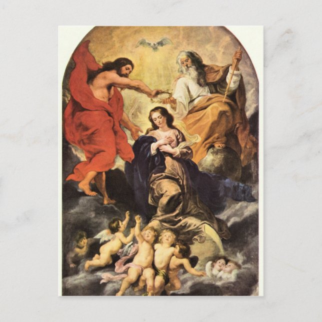 Cartão Postal coroação de Marie por Paul Rubens (Frente)
