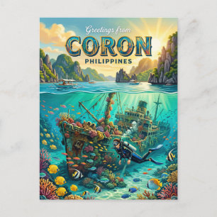 Cartão Postal Coron Filipinas