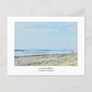 Cartão Postal Coronado Beach California Watercolor Impressão