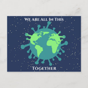 Cartão Postal Coronavírus Covid 19 Tudo Isto Juntos