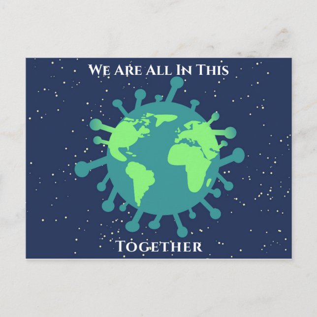 Cartão Postal Coronavírus Covid 19 Tudo Isto Juntos (Frente)